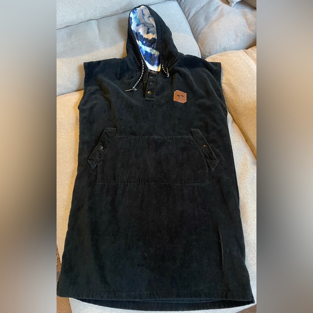 Black Hooded Swim Coverup